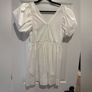Express White Puff Sleeve Dress